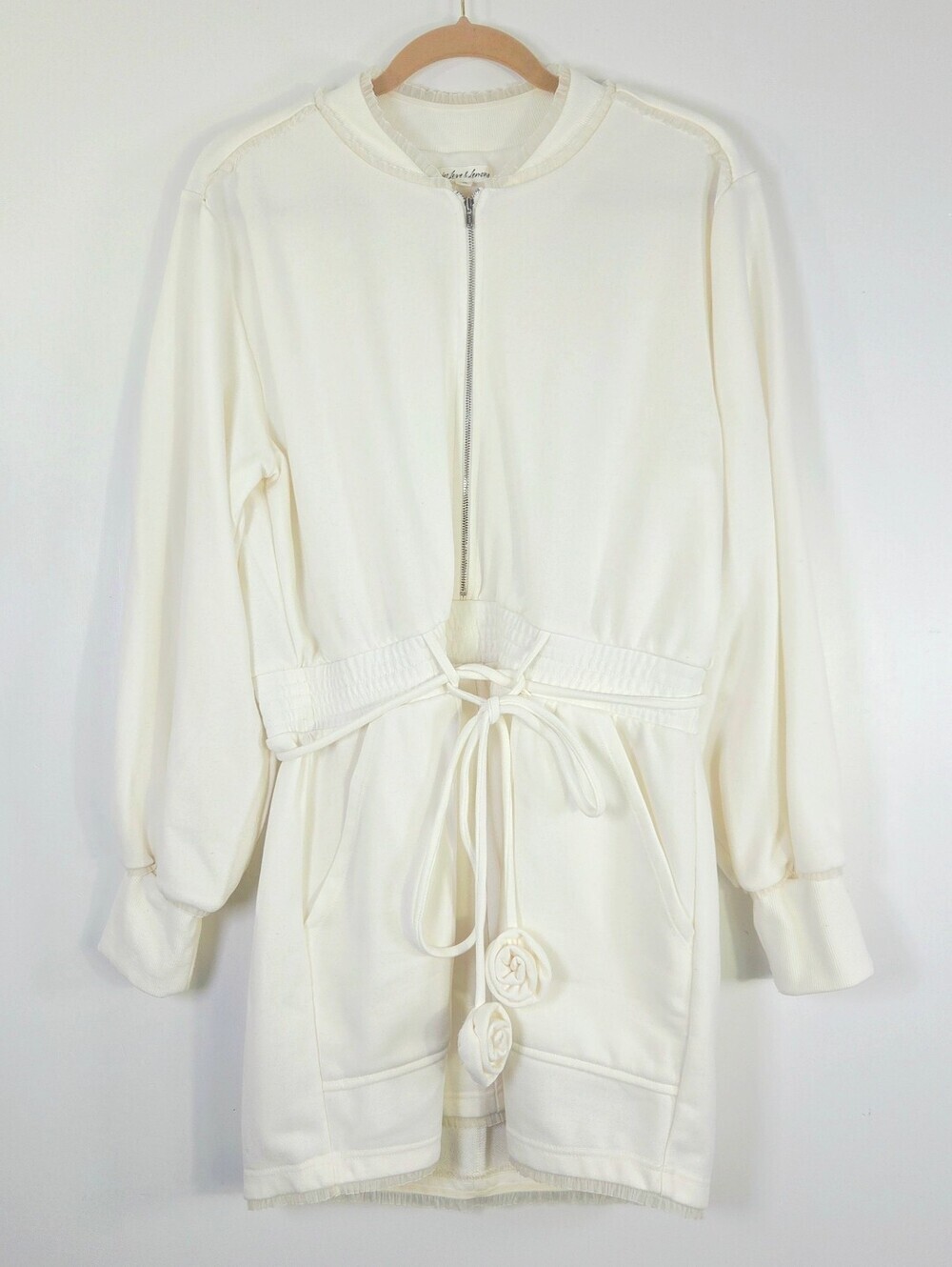 FOR LOVE & LEMONS RONNIE SWEATSHIRT MINI DRESS.